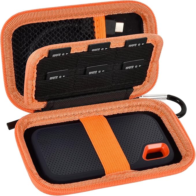 Case Compatible with SanDisk 1TB 2TB 4TB 500GB/ for PRO Extreme Portable SSD External Solid State Hard Drive, Memory Card SD SDXC SDHC Card Storage Holder Organizer (Box Only) (Box Only)