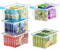 iSPECLE Freezer Organizer Bins - 5 Pack Adjustable & Extra Large Chest Freezer Organizer Bins for 5 to 9 Cu.Ft Deep Freezer, Easy Organize Basket Store More, Stackable No Wasted Space, White