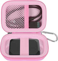 Carrying Case Compatible with Crucial X10/ X9 Pro 4TB/ 2TB/ 1TB Portable SSD, External Solid State Drive Hard Storage Holder Bag Fits for USB-C Cable (Box Only) (Pink)