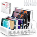 USB Charging Dock - 6-Port Universal Charging Station for Multiple Devices - Multi Device Charger Station - Compatible with Apple, iPad, iPhone, and Android Cell Phones and Tablets
