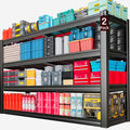 68" Wide Heavy Duty Garage Shelving Units, 4-Tier Deep Storage Shelves,Black Metal Garage Shelves,Steel Shelf,Large Storage Rack,Industrial Shelving for Shop, 68" W x 24" D x 68" H,2 Pack