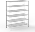 24" Deep x 60" Wide x 74" Height Wire Shelving Kit | 6-Tier | NSF Commercial Storage Rack Unit