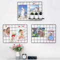 ODOXIA 3-Pack Wire Wall Grid Panel | Photo Grid Wall Decor | Metal Board for Hanging Pictures | Black Wire Organizer for Home, Office & Kitchen | Panel for Display & Storage