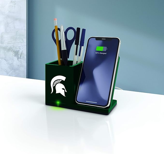 SOAR NCAA Unisex Cell Phone Wireless Charging Stand and Desktop Organizer