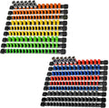 Socket Organizer Drive ABS Tools - Socket Holder, Premium Quality 18 Pieces Socket Holders Kit 1/4-Inch x 96 Clips, 3/8-Inch x 90 Clips, 1/2-Inch x 72 Clips（18PC,Mix-color)