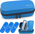 YOUSHARES Insulin Cooler Travel Case with 3 TSA Approved Ice Packs - EVA Medication Diabetic Case for Insulin Pen, Glucose Meter and Supplies (Blue)