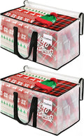 BlissTotes 2-Pack Heavy Duty Extra Large Clear Moving Bags, Reinforced Handles & Tag Pocket, 93L