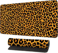 Leopard Print Mouse Pad – Large Extended Desk Mat 31.5 x 11.8 in– Bold Cheetah Animal Pattern, Non-Slip Rubber Base, Waterproof Surface, Fashionable Keyboard & Mouse Pad for Office, Home, or Gaming
