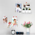 2 Pack Wire Wall Grid Panel | Photos & Pictures Display Grid Wall Panels | White, Magnetic & Metal Grid | Photo Grid | Grid Wire Board | Hanging Home, Office & Kitchen Décor