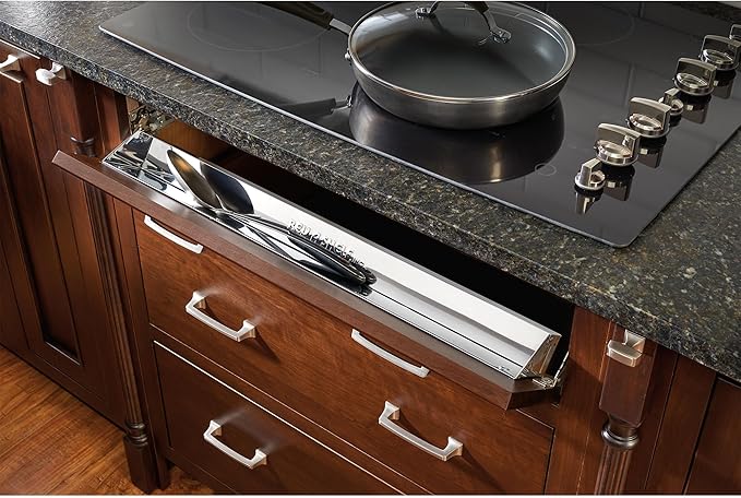 Rev-A-Shelf 14.25" Tip Out Tray w/Soft Close for Sink Base Cabinets, Storage Organizer for Kitchen, Laundry Room, or Vanity Cabinets, 6581-14SS-SC-1