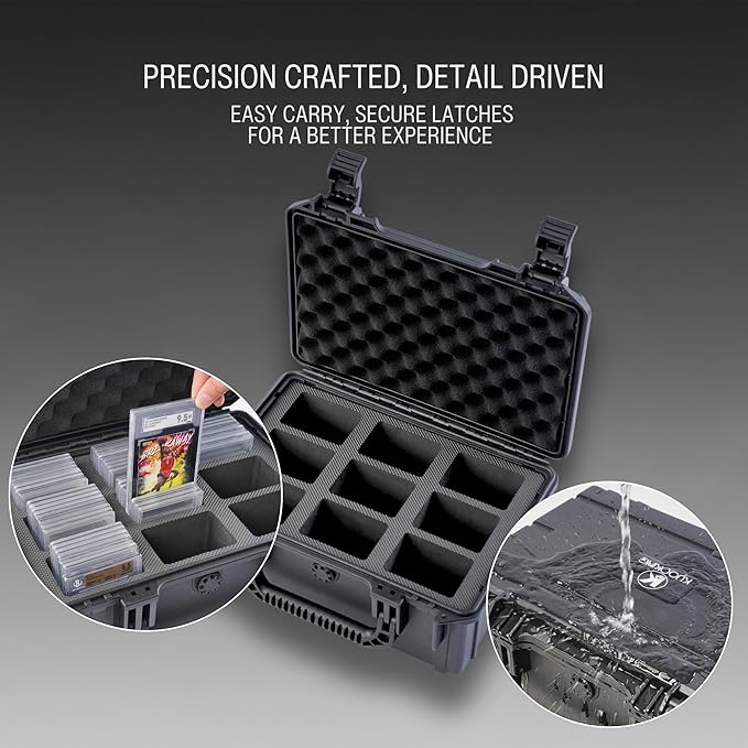 Graded Card Storage Box，Ultimate Graded Card Case for Sports Cards，Holds 95 Grading Cards, Ideal for PSA CGC BGS SGC Slab Case and Graded Sports Card Storage Box