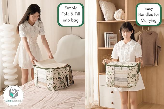 Canvas Storage Bags 2 Pack (Mistletoe Bag 2 Pack)