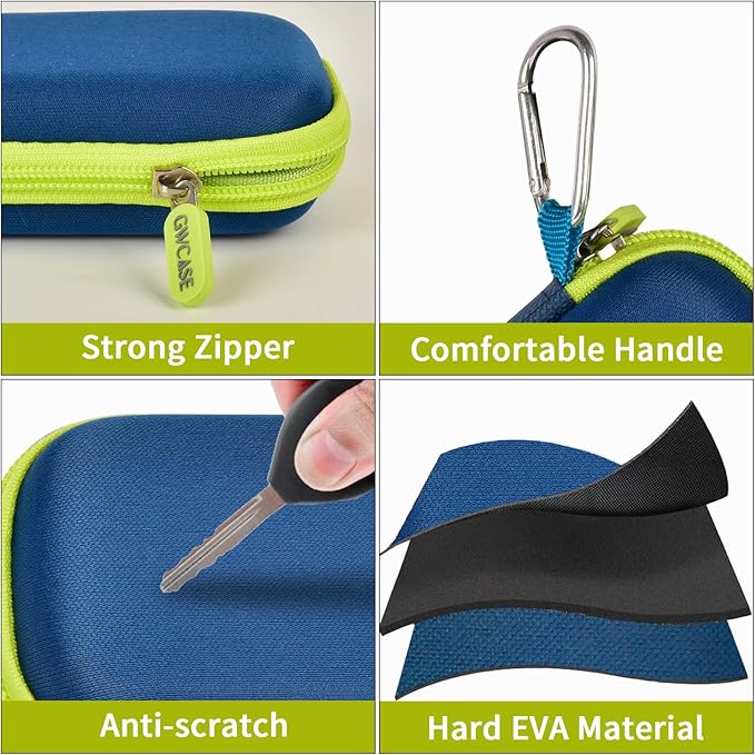 Hard Case Compatible with SanDisk Extreme PRO 500GB 1TB 2TB 4TB Portable External SSD. Carrying Travel Holder for Crucial X8 Solid State Drive (Box Only)-Navy Blue