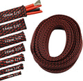 30ft PET Expandable Sleeving Wire Cable Sleeve (2/5" Red&Black 30ft)