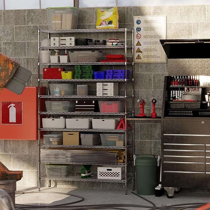18" Deep x 54" Wide x 96" Height Wire Shelving Kit | 10-Tier | NSF Commercial Storage Rack Unit