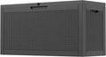 Outdoor Storage Box, 60 Gallon Outside Deck Box Waterproof,Resin Outdoor Storage Cabinet With Lockable Lid,Backyard Storage Bench For Garden Tools,Patio Cushions, Pool Tools, Package Delivery