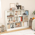 Giantex 10 Cube Bookcase, 4-Tier Freestanding Bookshelf w/ 10 Open Compartments, 2 Anti-Tipping Kits, Modern Display Cabinet, 41" Wood Cubby Storage Organizer for Living Room, Bedroom, White