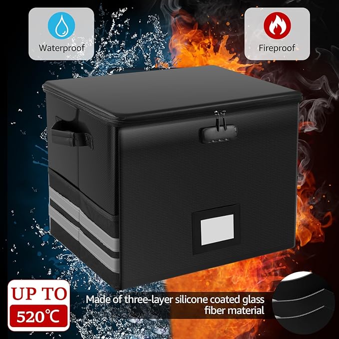 1/4 Pcs Vinyl Record Storage Box with Lid and Handles, Oxford Cloth Record Album Storage Crate, Foldable and Stackable Record Organizer Storage Case for Collecting Valuable Album (1/with Lock)