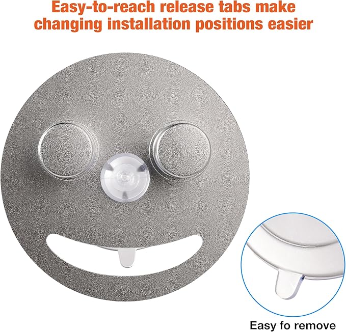 Smiley face sponge holder, kitchen Sink Caddy Organizer with Suction cup,Made of rust-proof aluminum that never rusts for Mommy & Daddy Sponges silvery (1-Pack）