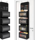 Giraffe Creation Over Door Organizer with 4 Large Capacity Pockets, Hanging Organizer Storage for Closet Bathroom Nursery Bedroom Dorm, Toys Cosmetics Sundries and Baby Essentials, Black