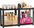 Kitchen Storage Rack,2 Tier Metal Shelving Unit,Small Pantry Shelves for Kitchen Counter,Shelf Organizer for Baker/Book, 20”Wx14”Dx22”H (2Tier-20”Wx14”Dx22”H)