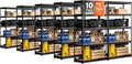HOMEDANT 5-Tier Laminated Boltless Heavy Duty Metal Shelving Unit Adjustable Garage Storage Utility Rack Shelves Organization Multipurpose Shelf Warehouse Industrial (10, (M) 35.9" W, Black)