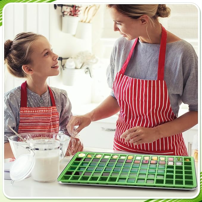 5 Pcs Silicone Food Molds for Harvest Right Freeze Dryer Harvest Right Medium Square Trays Dividers Food Mold for Fruit Vegetable Cake Freeze Drying Accessories (Large)