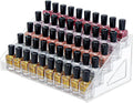 5-Tier Clear Acrylic Nail Polish Storage, Holds 40-80 Bottles, Multi-Purpose Nail Polish Rack, Sunglasses, Essential Oils and Cosmetics