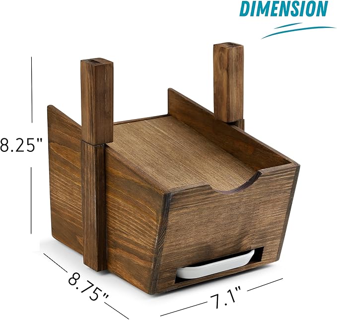 Besuerte Laundry Detergent Stand - Farmhouse Laundry Detergent Shelf - Liquid Laundry Detergent Holder - Laundry Soap Holder - Detergent Organizer For Laundry Room(Jacobean)