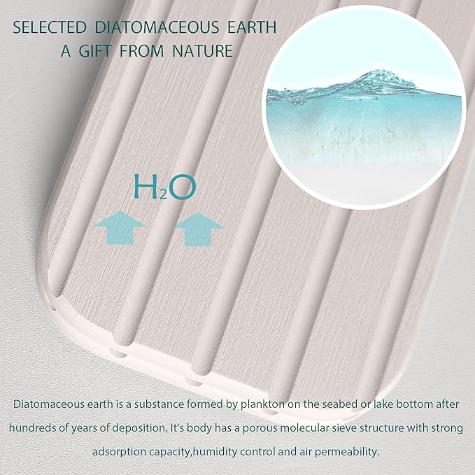 23.6inch x 4inch Kitchen Sink Faucet Mat, Water Absorbing Stone Faucet Splash Guard for Bathroom Counter, Quick Drying Diatomite Tray for Kitchen Sink, White