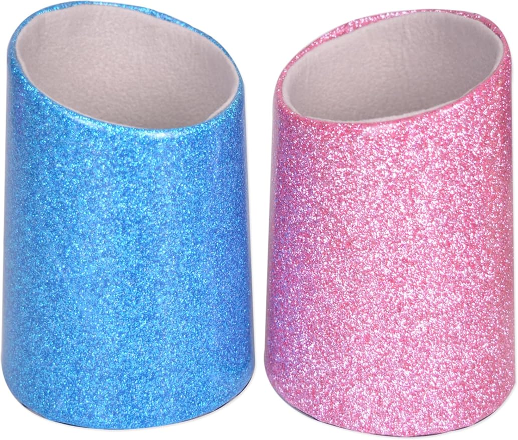 2 Pack Eyeglasses Holder PU Leather Glasses Stand Case Holder for Desks or Nightstands