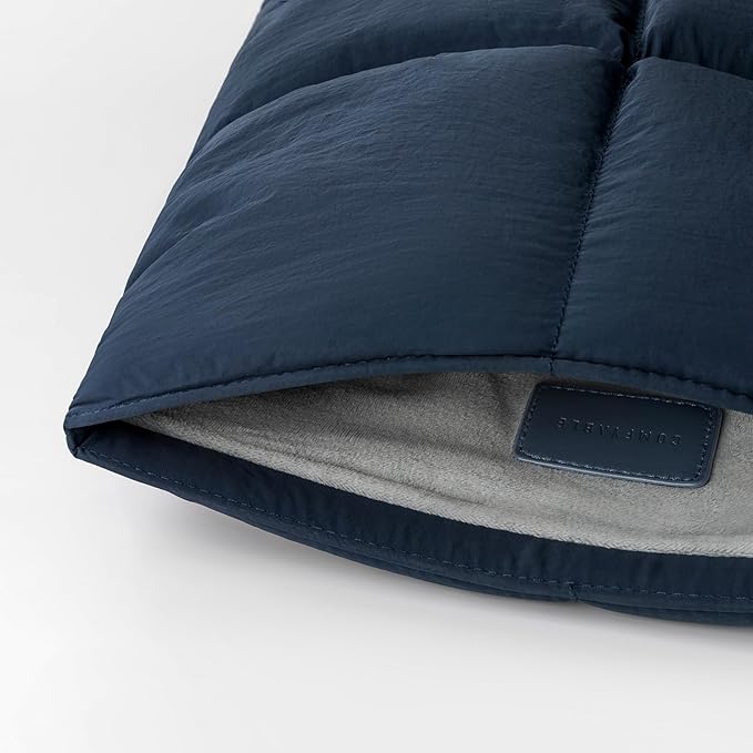 Comfyable Puffy Laptop Sleeve 13 Inch 14 Inch, Quilted Puffer Laptop Carrying Case, Pillow Case Compatible with MacBook Air M4 2025 M3 M2 M1, MacBook Pro M5 M4 Pro/Max, Dark Blue