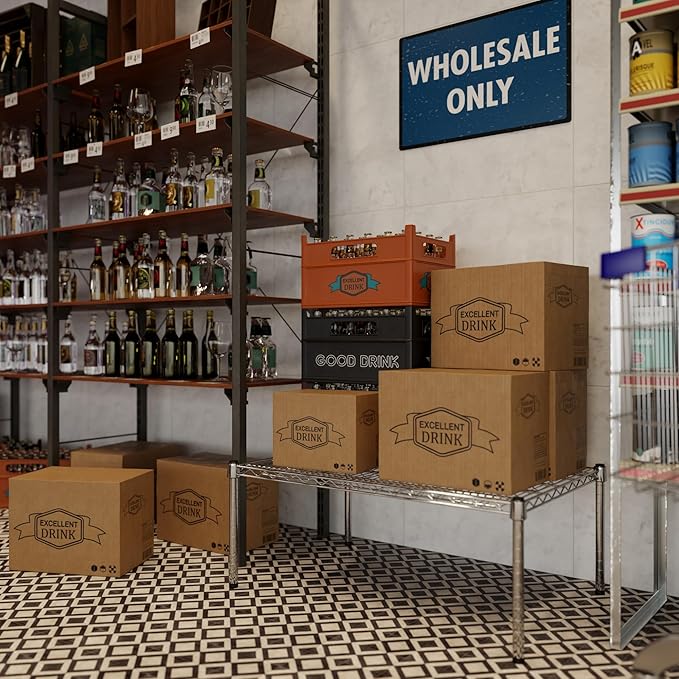 24" Deep x 36" Wide x 14" Height Wire Shelving Kit | 1-Tier | NSF Commercial Storage Rack Unit