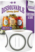 Canning Labels Dissolvable Stickers for Mason Jars and More (2" Round 200/roll) Canning Supplies Washes Off in Seconds Like Magic - Jar Labels Homemade Jam, Jelly, and More (Granite)