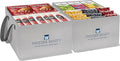 The Original Chest Freezer Organizer Bins, Stackable Storage Organizers, Deep Freezer Dividers, Handles, Heavy-Duty, Water-Proof (2 Pack Regular 15x14x9)