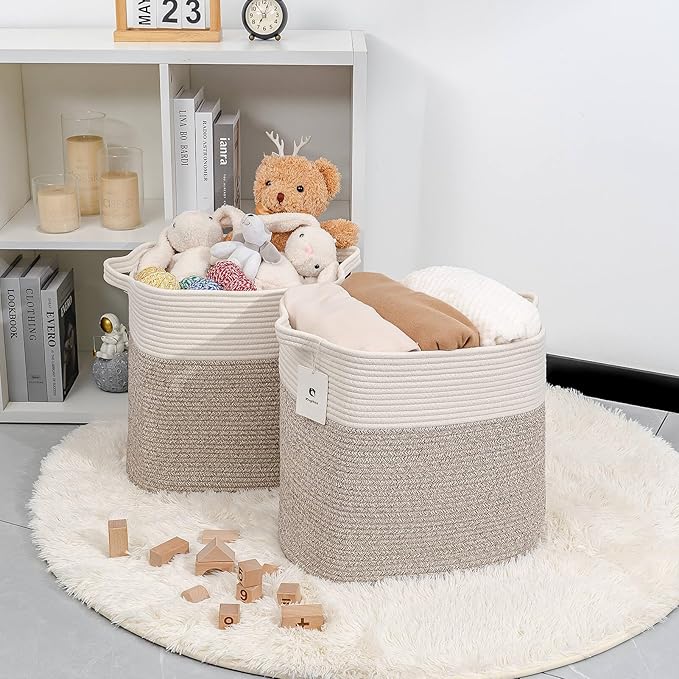 Collapsible Laundry for Hamper,Medium Large Storage Bins Fabric Storage Box, Closet Organizer,Hampers Foldable Fabric Storage Basket, Solid Storage Toy Box With Handle, Used to Organize