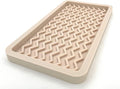 Happitasa Silicone Kitchen Sink Organizer Tray, Sponge Holder and Countertop Protector | Bathroom and Kitchen Soap Dish and Dispenser Tray (Sand Dollar, 10" x 5.25", 10.3 Ounces, Zigzag)