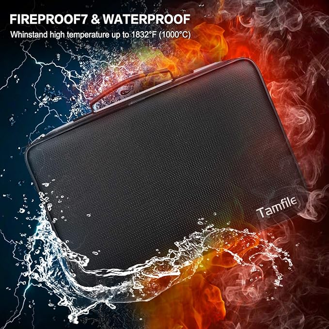 Fireproof Battery Organizer Storage Case Waterproof & Explosionproof, Safe Bag Fits 210+ Batteries Case - with Tester BT-168, Carrying Container Bag Energy Batteries AA AAA C D 9V Lithium 3V Holder