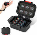 12 Slots Portable Memory Card Case,IP67 Waterproof Travel Camera SD MicroSD Memory Card Holder Storage Carrying Case for 6 SD SDXC SDHC CFexpress Type A Cards & 6 TF MSD Cards with Vertical Design