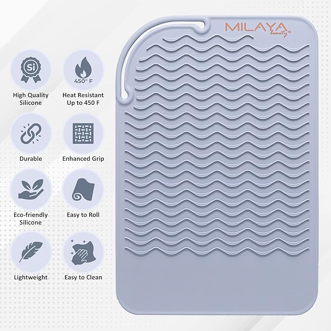 Heat Resistant Mat - Curling Iron Holder - Silicone Heat Resistant Mat - Makeup Mat - Hot Tools Mat - Hot Tools Flat Iron Holder - Vanity Decor - Vanity Accessories