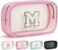 YOOLIFE Christmas Gifts for Grandkids Teacher Gift Travel Toiletry Bag Clear Makeup Bag Travel Essentials Christmas Gifts for Girls Teen Girlfriend Kids Birthday Gift Stocking Stuffers Pink M