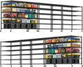 PrimeZone 6 Tier 80.7" H x 55.5" W x 24" D Wire Shelving with Wheels 3600lbs NSF Certified Storage Shelves Heavy Duty Metal Shelf Adjustable Rolling Rack Commercial Garage Restaurant Warehouse 6Pack