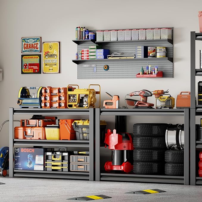 36" W Storage Shelves 2500LBS Garage Shelving Heavy Duty 5 Tier Adjustable Shelving Unit Metal Storage Rack for Basement, Pantry, Kitchen, Warehouse 15.8" D x 35.4" W x 72" H