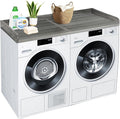 Royxen Washer Dryer Countertop, 27.4" x 54" Wood Universal Fit, Washer Dryer Topper, Laundry Room Organization, Laundry Countertop for Laundry Organization, Eucalyptus