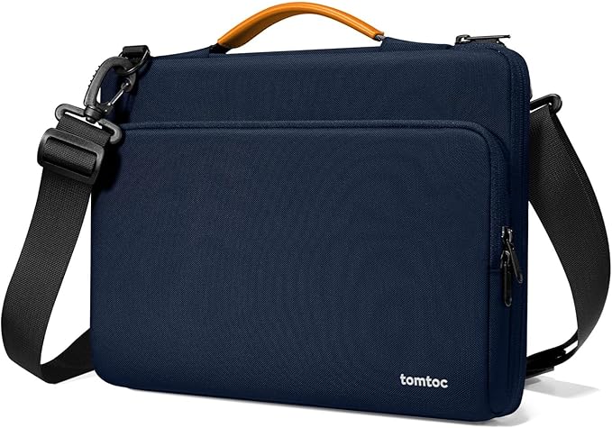 tomtoc 360 Protective Laptop Shoulder Bag for 15.6 Inch Lenovo IdeaPad Gaming 3, Acer Nitro 5 Gaming Laptop, ASUS 15.6-16 Inch ASUS Strix G16/G15, Dell XPS 17, Water-Resistant Accessory Carrying Case