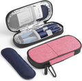 Insulin Cooler Travel Case Diabetic Medication Insulated Cool Organizer with 2 Reusable Ice Packs for Insulin Pen and Other Diabetic Supplies, for the Daily Life and Trip, Pink II Color
