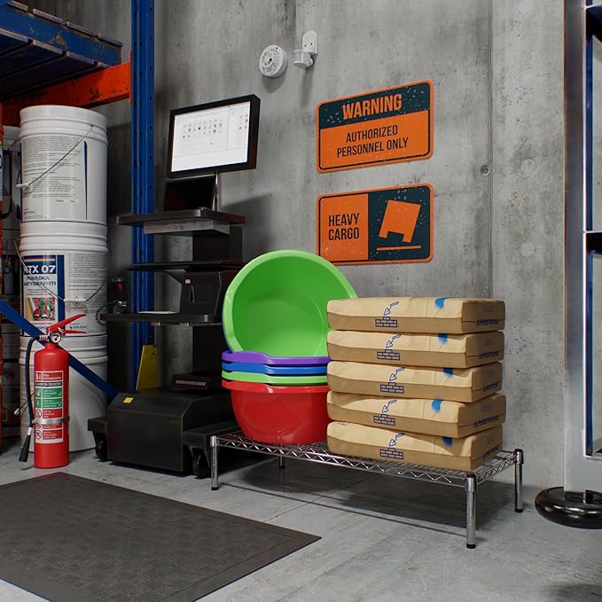 18" Deep x 42" Wide x 8" Height 1-Tier Wire Shelving Kit | NSF Commercial Storage Rack Unit