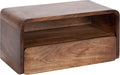 Kate and Laurel Kato Modern Wood Floating Side Table with Drawer; 18 x 10 x 9; Walnut Brown; Contemporary Wooden Floating Nightstand for Bedroom Bedside Table
