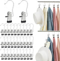 200PCS Boot Hangers Clips for Closet Stainless Steel Clothes Hooks Clip Laundry Hooks Clothes Pins Hanging Clips Portable Clip Hangers Clothespins Hanger for Wardrobe Organization
