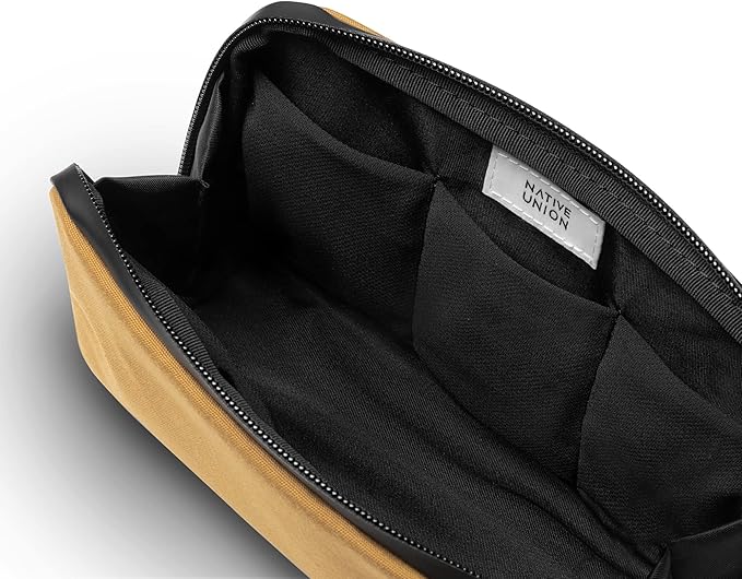 Native Union Stow Lite Organizer W.F.A Tech Organizer – Minimalist Travel Pouch Made of Recycled Materials for Everyday Accessory Storage & Protection – Stores Cables, Chargers & More (Kraft)